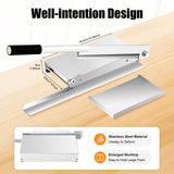trggvvrt 16in Manual Meat Bone Cutter, Heavy Duty Chicken Cutting Machine with Blade, Rib Slicer, Manual Frozen Meat Cutter Machine for Beef Goat Pig Fish Butcher Commercial Kitchen