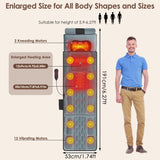 Flannel Full Body Massage Mat Electric Multifunctional Massage Chair Pad with 9 Vibration Modes Heat Timer Shiatsu Neck Foot Massager Lumbar Pillow Carry Bag Earplugs Anti-Slip Bottom for Mom Gift
