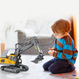 Dwi Dowellin Remote Control Excavator Toys for Boys,Construction Rc Excavators for Kids Age 4-7 8 9 10 Year Old,Ideal Toys,Batteries Included