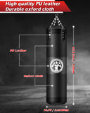 YORWHIN Hanging Punching Bag for Adults, 4FT Oxford Boxing Heavy Bag, Heavy Boxing Bag Set with Hand Wraps Chains, Kick Punching Bags for MMA Karate Kickboxing Muay Thai Training(Unfilled) YORWHIN