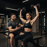 HYPATA 25 lbs Pair Adjustable Dumbbell Set, Fast Adjust Weight with Tray Suitable, Adjustable Dumbbells for Full Body Workout