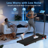 Ecogou Walking Pad with Handle Bar and Incline, 3 in 1 Under Desk Treadmill with Hiking Mode, 2.5HP Low Noise Walking Treadmill Pad