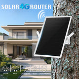 LCLCTEK® Solar Powered 4G LTE Modem Router Up to150-Feet, Outdoor Wireless Router,Mobile Hotspot 2.4GHz Wi-Fi 150Mpbs,2-External Antenna,Modem for Any Operator,Trial Plan Or Insert Sim Card