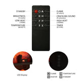 PuraFlame 27" Free Standing Electric Fireplace Log Set Insert, 750W/1500W Heater, 6 Flame Colors with 5 Brightness, Crackling Sound, Remote Control
