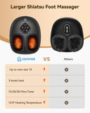 COMFIER 2026 Shiatsu Foot Massager with Heat,Compression,Kneading &Rolling,Foot Massager for Neuropathy,Plantar Fasciitis,Upgraded for Larger Feet Machine(Size 15),Home or Office,for Men Women
