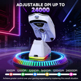 Wireless Gaming Mouse, Tri-Mode 2.4GHz/USB-C/Bluetooth Wireless Mouse with RGB Charging Dock
