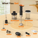 Cordless Stick Immersion Blender 5-in-1, Ritus 13000RPM Soup Blender Rechargeable Handheld Mixer For Baby Food & Smoothies