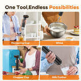 Cordless Stick Immersion Blender 5-in-1, Ritus 13000RPM Soup Blender Rechargeable Handheld Mixer For Baby Food & Smoothies