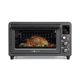 VAL CUCINA Non-Toxic Enamel Interior Air Fryer Toaster Oven Combo, 26.3 QT Countertop Convection Oven 10-in-1, Infrared Heating, Fits 12” Pizza & 6-Slice Toast, Easy Clean Enamel Baking Pan Included