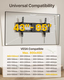 monTEK Heavy Duty Tilting TV Wall Mount for 43-95 Inch TVs, 200lbs Capacity