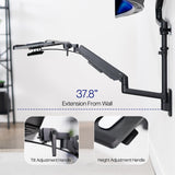 VIVO Ultrawide Wall Mount with Tray, Up to 49 in Screens, MOUNT-V120KB35C