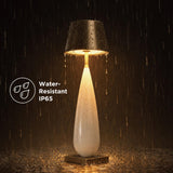 CORDIVA Cordless Table Lamp, Brass Rechargeable Dimmable LED Desk Lamp