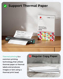 Inkless Printer Compatible with Phone Laptop for Home Use Car School Office, Come with Carry Case