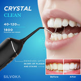 Water Flosser for Teeth, Cordless Oral Irrigator, Portable Dental Flosser with 300ML Tank, 4 Cleaning Modes, IPX7 Waterproof, Rechargeable Water Floss Pick for Braces, Gum Care & Travel (Black)