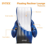Intex 26373EH Ultra XTR 32ft x 16ft x 52in Above Ground Swimming Pool Set with Sand Filter Pump, Inflatable Lounge Pool Recliners (2-Pack) and Inflatable Cooler