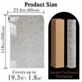 Qorqeous Grey Mist Marble Peel and Stick Wallpaper, Glossy Texture Vinyl Wall Panels, Waterproof Renter Friendly, 23.6" x 118", TV Accent Wall, Bathroom, Foyer, Coffee Shop Decor