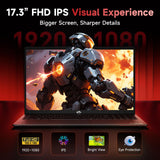 NIMO 17.3" Laptop for Business & Productivity, AMD Ryzen 5 6600H (Up to 4.5GHz), 32GB DDR5 RAM, 1TB SSD, Radeon 660M GPU-Computer 100W Type-C Fast Charge for Multitasking, Fingerprint, Backlit KB
