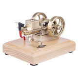 MechPuConToy Engine Model Kit That Works, Metal Adjustable Speed Micro Horizontal Water-Cooled Engine Model