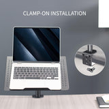 Single Laptop Notebook Desk Mount Stand, Fully Adjustable Extension VIVO
