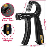 FitBeast Hand Grip Strengthener Workout Kit (5 Pack), 2 Forearm Grip Adjustable Resistance Hand Gripper, Finger Stretcher, Grip Ring & Stress Relief Grip Ball for Athletes (Black) FitBeast