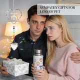Pet Memorial Gifts for Dogs Cats - Look for me in the Rainbows Crystal Suncatcher Pet Loss, Pet Sympathy, Rainbow Bridge Sympathy Gifts for Loss of Dog Cat, Thoughtful Dogs and Cats Remembrance