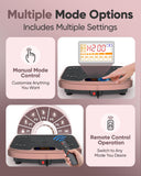 WATEYA Vibration Plate Exercise Machine Vibrating Platform for Fun Lymphatic Drainage and Weight Loss, Vibrant Home Workout Equipment with 1-200 Speeds, Stylish Fitness Gear (Pink)
