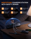 Desk Clamp Power Strip Surge Protector with 1800J, 6 Ft Mount Power Strip 6 Outlets and 6 USB (Any C Port 35W) for Laptop, Home Office Dorm, Fits 1.96" Table Edge