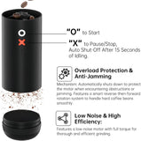 Nuttii Burr Coffee Grinder – Electric, Portable, Small, Quiet Adjustable Mini Conical Burr Coffee Bean Mill, 20 Grind Settings for Espresso, Pour-Over, French Press Moka,for Home Use (Navy Blue)