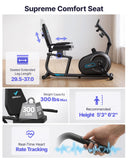 MERACH Recumbent Exercise Bikes for Home with Smart Bluetooth Equipment Exercise Bikes App, LCD, Heart Rate Handle Stationary Bikes