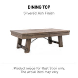 Plank & Hide - Isaac Slate Pool Table (Silvered Ash Finish,7FT)