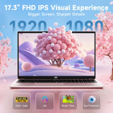 NIMO 17.3" Laptop for Business & Productivity, AMD Ryzen 5 6600H (Up to 4.5GHz), 32GB DDR5 RAM, 1TB SSD, Radeon 660M GPU-Computer 100W Type-C Fast Charge for Multitasking, Fingerprint, Backlit KB