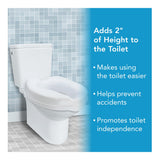 Carex Toilet Seat Riser, Elongated Raised Toilet Seat Adds 2.5 inches to Toilet Height, 300 Pound Weight Capacity Toilet Riser