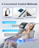 iBooMas Deep Tissue Massage Chair, Full Body Zero Gravity Massage Chair with SL Track, 12+6 Modes, Auto Extending Footrest, Body Scan, Foot Roller, Heating, Airbags, APP & AI Voice Control (White)