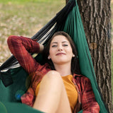Camping Hammock - Lightweight Double Hammock, Hold Up to 772lbs, Portable Hammocks（Dark Green） covacure