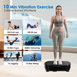 Natini Vibration Plate Exercise Machine, Vibration Plate for Lymphatic Drainage, Whole Body Workout Vibration Fitness Platform (Black)