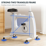 FLEXISPOT Exercise Bike with 2D Desktop, Space Saving Under Desk Bike with Removable Desk, Stationary Bikes Indoor Cycling Bikes with 8 Level Resistance Upgraded Max Flywheel LCD Tracking, V9MAX-White