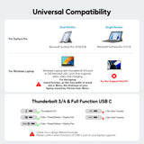 USB C Docking Station Dual Monitor 4K, Laptop Stand Dock for Home & Office