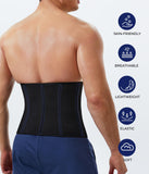 TAILONG Weight Loss Body Shaper For Men Workout Exercise compression Waist Trainer Band Lumber Support Corset (Black, 3XL)