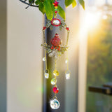 H&D HYALINE & DORA Crystal Suncatcher Rhinestones Bow-Knot Pendant Garden Sun Catcher Crystals Hanging Decor for Windows Christmas Home