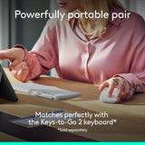 Logitech Mobi Fold Foldable Wireless Mouse with Quiet Click, Off-White