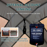 Camping Tent Shower Tent,Outdoor Changing with Built-in Hook,Holds 20 Liters of Water,63*63*95 Inch,210D Oxford Cloth Waterproof - Portable Toilet Shelter with Carrying Bag for Camping,Beach,Brown