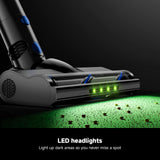 Honki Cordless Vacuum Cleaner for Home, Powerful Stick Vacuum with Rechargeable Battery, Green Light Anti-Tangle Brush, 6-in-1 Lightweight Handheld Vacuum for Pet Hair, Hard Floor, Carpet, Blue