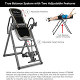 Innova Health and Fitness Inversion Table with Adjustable Headrest, Reversible Ankle Holders, and 300 lb Weight Capacity - Premium