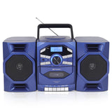 Emerson Portable CD Player Boombox with Cassette Player, Tape Recorder, AM/FM Radio, MP3 AUX Input, Detachable Speakers, AC/DC & Battery Operated – Stereo System for Home, Travel, Indoor & Outdoor Use