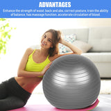 Leyndo 4 Pcs 26 Inch Yoga Exercise Ball Pilates Pregnancy Birthing Fitness Ball with Quick Pump Anti Burst for Improved Posture, Balance, Yoga, Pilates, Training (Gray)