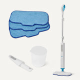 Amazon Basics Steam Mop for All Sealed Hard Floors, Heats Up in 30 Seconds, Chemical-Free Cleaning, 3 Washable Pads, 20-Foot Cord, White