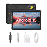 Rugged Tablet T2 Ultra, 10.95 inch Android 15 Tablets, 20000mAh 20GB(12+8)+256GB (2TB TF) Outdoor Industrial PC, 32MP+64MP+20MP Octa-Core IP68 Waterproof Computer for Outdoor UTV Moto Drone Field Work