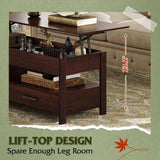 WLIVE Lift Top Coffee Table for Living Room/Dining/Office, Espresso