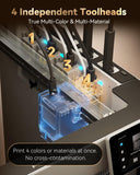 FLASHFORGE Creator 5 Pro Industrial 3D Printer, 65°C Active Heated Chamber, HEPA13 Air Filtration, 4-Extruder Independent System, 600mm/s High-Speed Printing, 256mm³Build Volume
