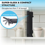 Courant Panini Press Gourmet Sandwich Maker, Super Slim Design with Foldable Handle, 4 Servings Grill with Non-Stick Plates, Opens 180° for Table Grill, Stainless Steel 1400 Watts